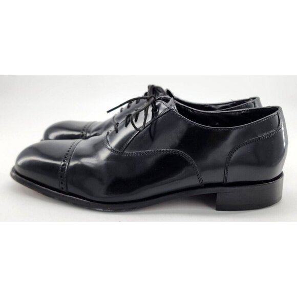Florsheim Black Leather Cap Toe Oxford‎ Shoe Lace Closure Dress Shoes Size 10 D main image 8